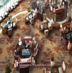 Soft flower printed pattern wall to wall nylon hall carpet