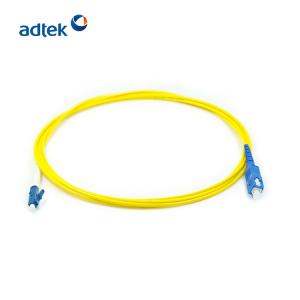 China Yellow SC To LC Fiber Patch Cable SingleMode Simplex 3M PVC For FTTH factory
