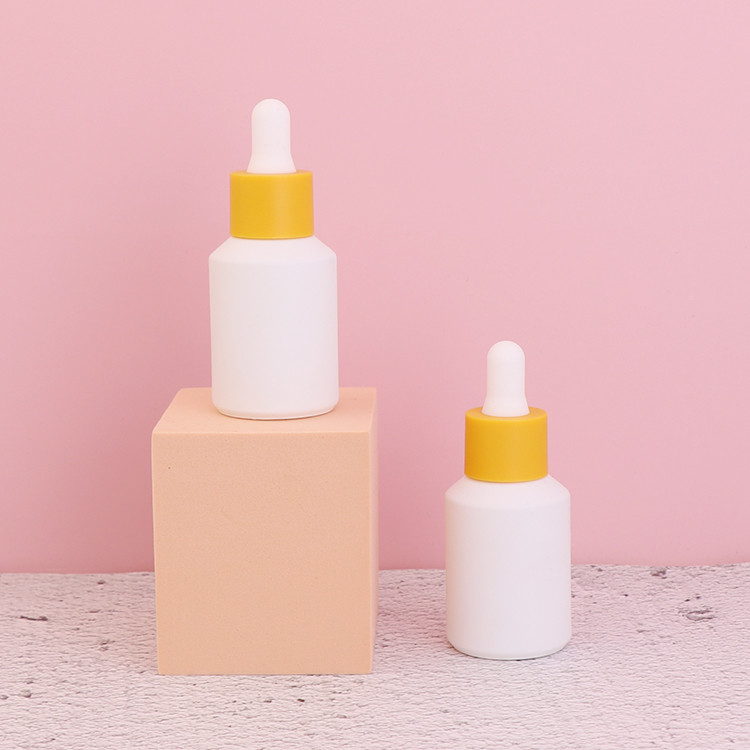 30ml Frosted White Decorative Essential Oil Dropper Bottle For Cosmetics