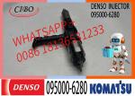 High Quality Diesel Engine Fuel Injector 095000-6280 / 6219-11-3100 For Komatsu