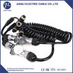 Custom Tractor Coiled Power Cable With 7 Pole Female To Female Connector