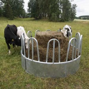 China Durable Galvanised Round Metal Cattle Feeder / Metal Round Bale Feeder factory