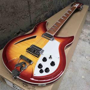 China Custom Flamed Maple Top Ricken 381 Style 6/12 String Electric Guitar in Cherry Burst Color factory