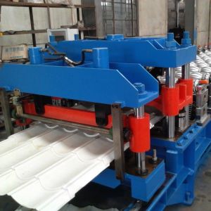 China 1.2 Inch Single Chain Drive Roofing Sheet Roll Forming Machine 16 Stations on sale