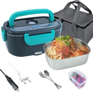 China Powerful Heating 1.5L Portable Electric Lunch Boxes Stainless Steel Container Electric Lunch Box factory