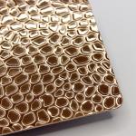 Rose Gold Honeycomb Stamped Stainless Steel Plate Wall Decorateive Sheet