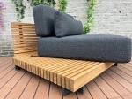 7 Seater Luxury Teak Wood Outdoor Patio Sofa Set Armless Sofa Size W99 x D104 x