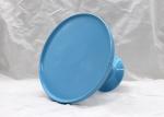 Blue Color Ceramic Cake Stand Dolomite Cake Tools Customized Size / Color