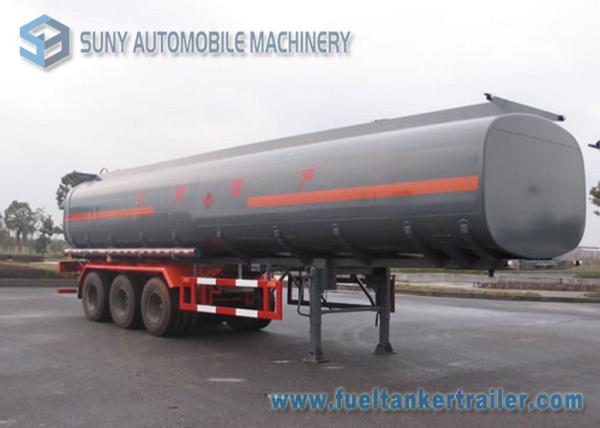 Customized Oil Tank Trailer 42000L Trapezoid Alcohol Chemical Tank Trailer 0.9