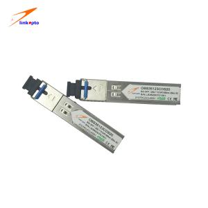 China 1.25G Tx1310nm RX1550nm SMF 20KM Single LC Connector SFP BIDI Transceiver factory