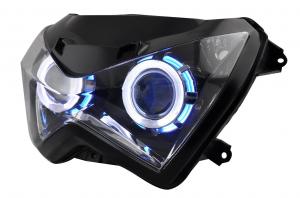 China KAWASAKI Z250 Motorcycle Spare Parts HID Blue Headlight Lens Headlamps factory