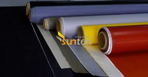 China Fireproof High Temperature Silicone Rubber Coated Fiberglass Cloth Fabric for Welding Blanket factory