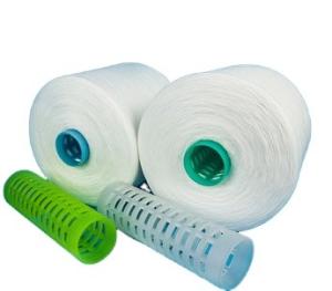 China 40s/2 100% Polyester Core Spun Yarn raw white industrial polyester yarn factory