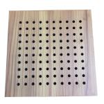 Soundproof Perforated Wood Acoustic Panels Fiberglass Insulation Wooden Board