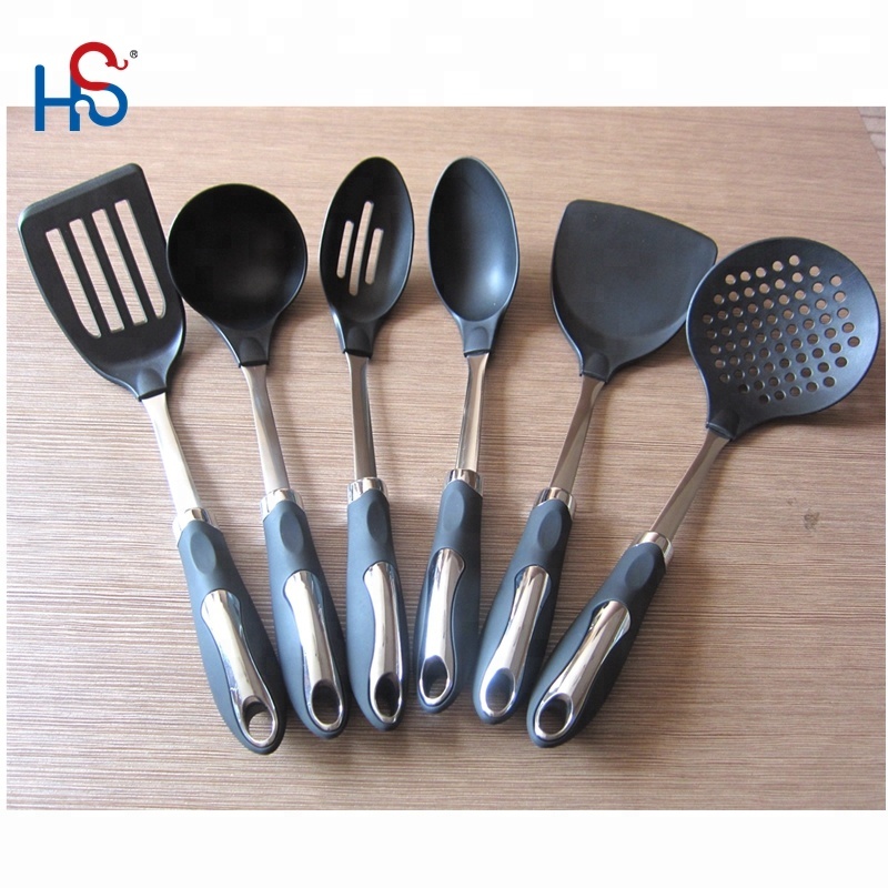 Home Kitchenware Heat Resistant Cooking Spoons Set with PA66 Plastic Type and Material