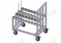 China KUTED Transport Trolley Square Tube SUS 304 201 PP Cutting Process for Load/Unload factory