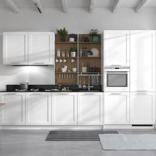 Island Kitchen Cabinets White Solid Wood Indoor Drawer Basket Equipped Cupboard