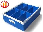 Blue Shock Resistant Corrugated Plastic Box With Dividers 3mm Thickness