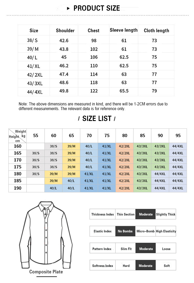 Casual Plaid Shirt 100% Cotton Oxford Cotton Anti-Wrinkle Breathable Thin Man Shirts