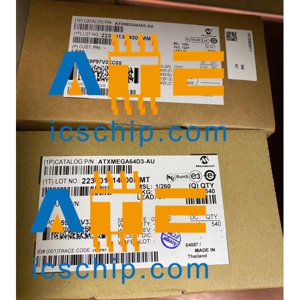 ATXMEGA64D3-AU AVR Series Microcontroller IC 8/16 Bit 32MHz 64KB (32K X 16)