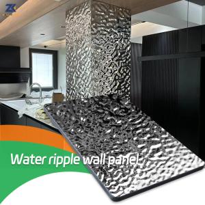 China Smooth Bamboo Charcoal Wall Board Water Ripple Panel 1220*2440mm factory