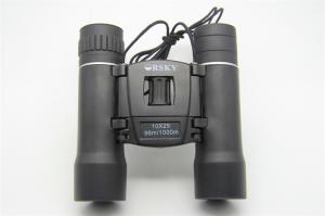 China Black OEM Roof Prism Binoculars , Shockproof Versatile Small Binoculars For Travel factory