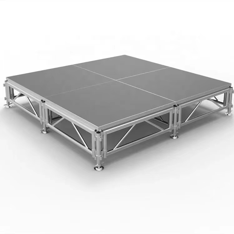 Portable Foldable Aluminum Alloy Stage Truss Adjustable Height 750kg/Sqm Load Capacity