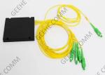 Single Mode 1x4 ABS Box PON Fiber Optic Cable Splitter