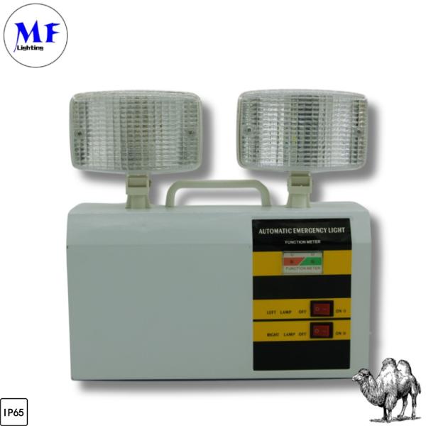 China LED Emergency Light IP65 Adjustable Double Head 180lm/W High Brightness Fire Waterproof Wall Mount Battery Back Up 3hours Industrial Factory Office factory