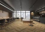 6mm Herringbone SPC Flooring Soundproof Incombustible Unilin Click Burlywood
