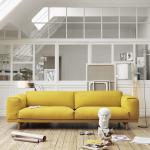 Replica Muuto Rest Sofa Modern Style , 2 Seat Leisure Fabric Sofa Set