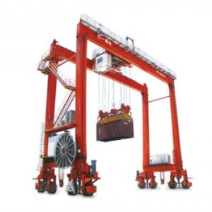 China Container Gantry Crane Straddle Carrier RTG Tyre / Rubber Tyre 32m factory
