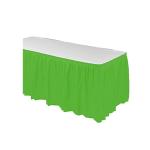 Solid Color Disposable Table Skirts , Waterproof Catering Table Skirting
