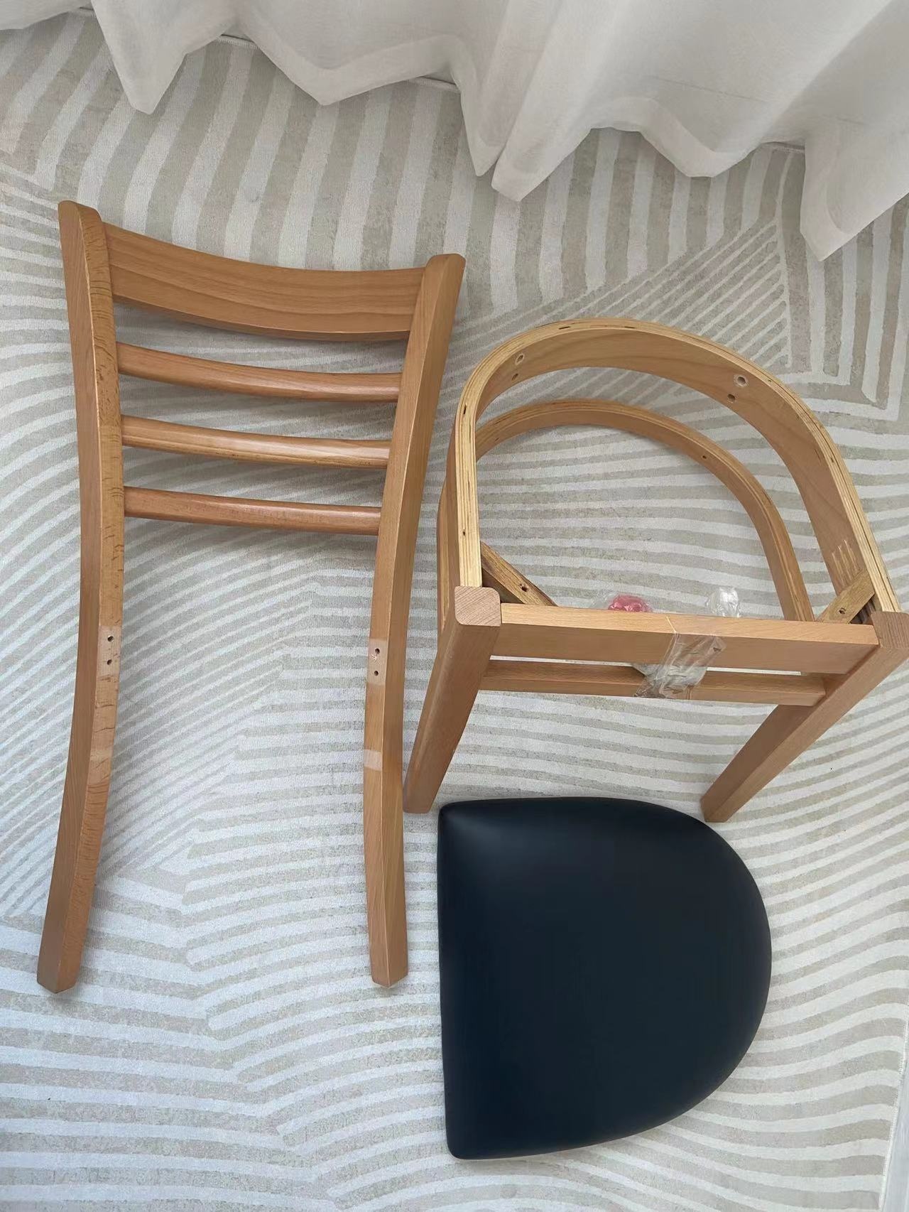 Mail Packing N Wooden Restaurant Ladder Back Chair for Dining Solid Wood Chair Customized