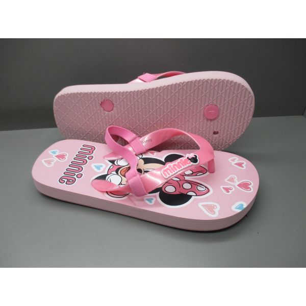 Licensed Minnie Character Kids Flip Flops Sandals Screen Print And 3D Print