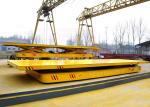 Cable drum hydraulic lifting device electric steel rail material transfer wagon