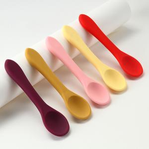 China Safe BPA Free Silicone Infant Spoons Non Toxic Microwaveable on sale