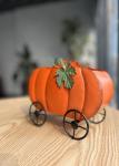 Reusable Harvest Festival Decorations Waterproof Metal Pumpkin Carriage
