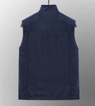 Multi Pockets Cargoes Waistcoat Solid Color Utility Zipper Sleeveless Sherpa
