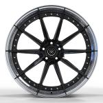 6061-T6 Aluminum Alloy Polish Barrel and Black Disc 2-PC Rims 5X112 Fit for BWM