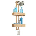 Bathroom Bamboo Shower Caddy Over The Shower Head For Shampoo / Conditioner