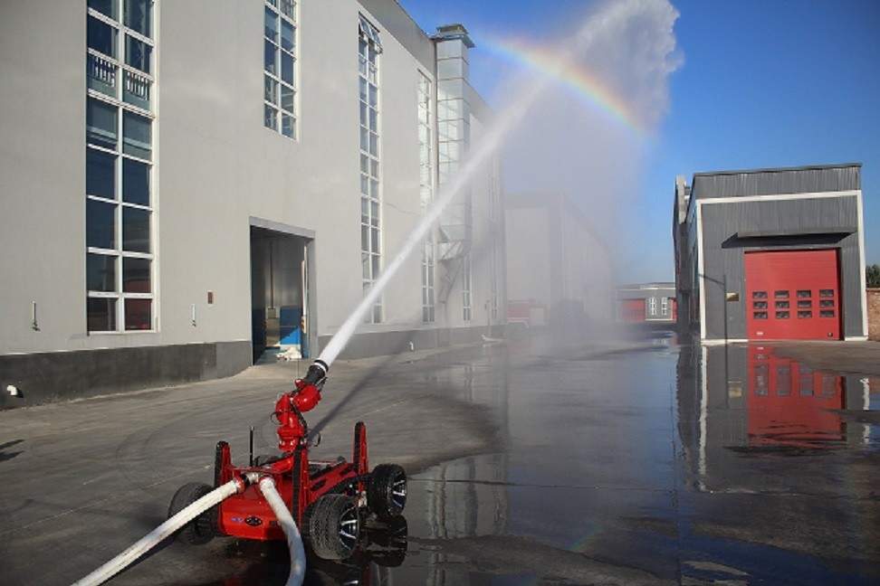 48V Fire Fighting Equipment 0-1.6m/S Speed Remote Control Fire Fighting Robot