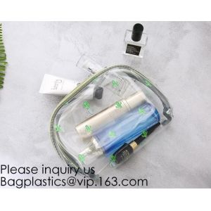 Custom Printing Recycled Soft Pvc Zipper Cosmetic Pouch,Transparent Customer