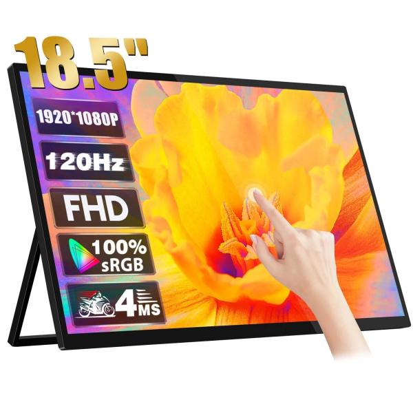 Travel Dual 100Hz 144Hz Portable Monitor 4k Touchscreen For Laptop PC Phone PS4