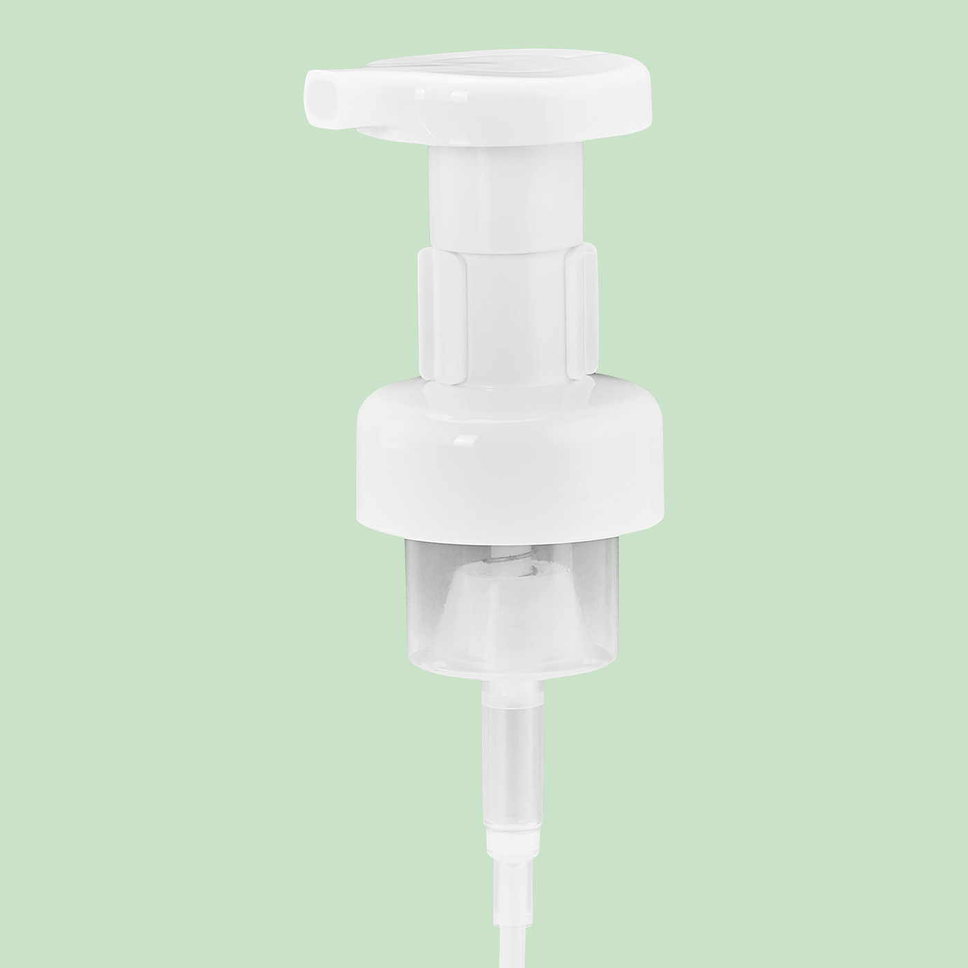 Stainless Steel Spring Type 43mm Foam Pump Wear Resistant And Durable For Direct Skin Contact Reduction