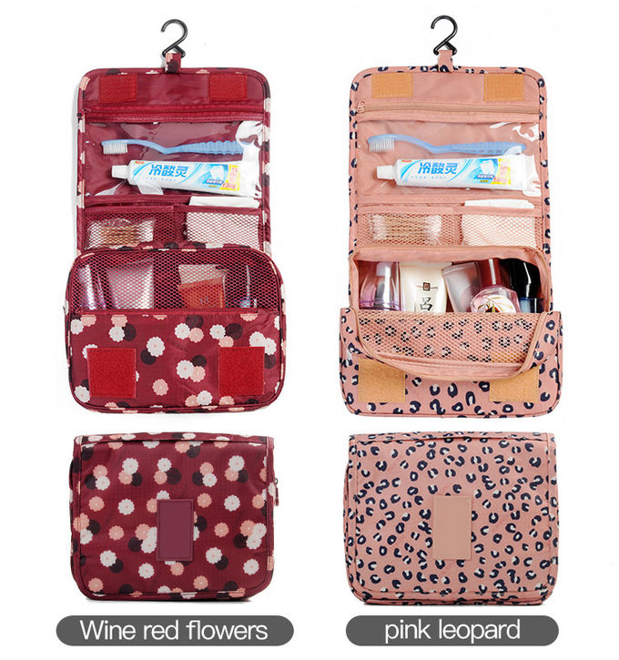Digital Printing Flower Pattern Cosmetic Travel Organizer Bag