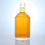 750ml Glass Spirits Bottle for Vodka Rum Tequila Featuring Ring Handle at Neck