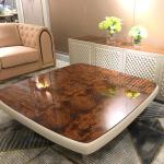 Leather 0.45m Cabinet Console Table Titanium Living Room TV