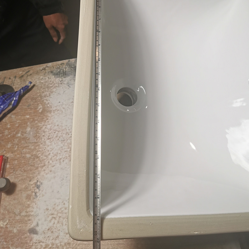 Porcelain Ada Compliant Commercial Bathroom Sinks Undermount Smooth Polished