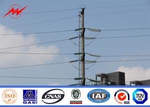 China 12m Polygonal steel transmission poles steel power poles With Climbing Rung factory